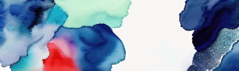 Modern watercolor pattern with an oriental design featuring glitter, brush splashes and rock like texture representing the ocean and sea.