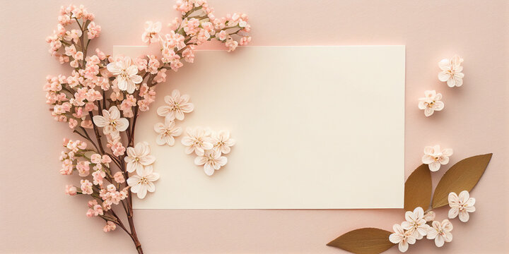 easter card with sakura flowers. spring banner with cherry bloosom, woman's day, 8 march, Easter, mother's day, birthday card, anniversary, copy space