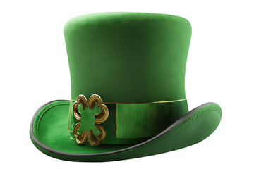 Green St. Patrick's Day Top Hat cut out. Based on Generative AI