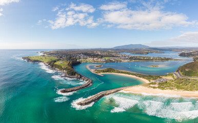 Fototapeta premium Aerial View of Narooma in Australia