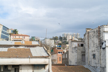 Fototapeta na wymiar View of the buildings and streets of Skikda, North Algeria