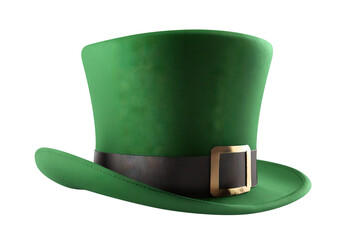 Fototapeta Green St. Patrick's Day Top Hat cut out. Based on Generative AI obraz