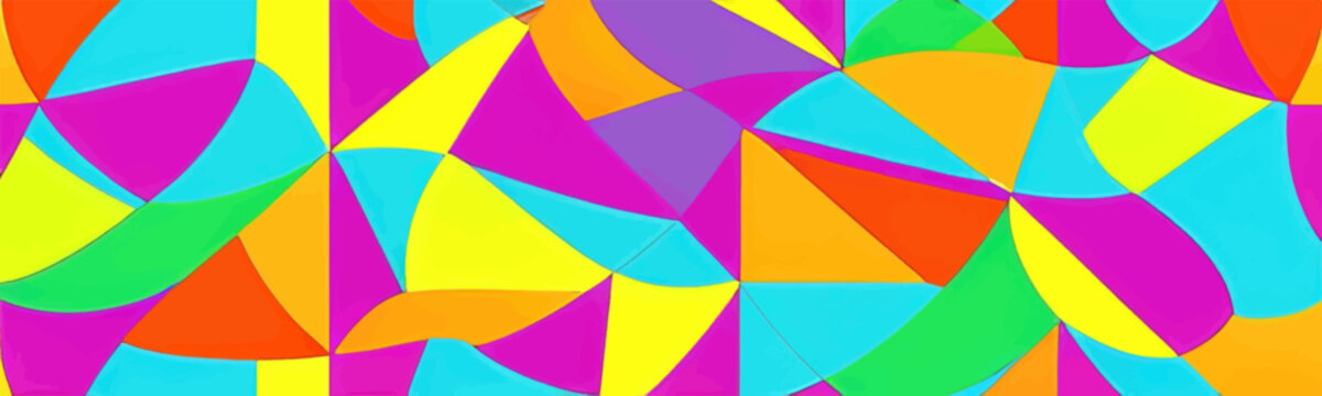 Fun and colorful abstract doodle shape pattern on kid friendly background adds touch of creativity to any design.