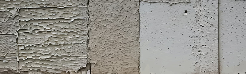 White textured wall background with vintage cracks and an antique grain, giving an abstract material and grime effect.