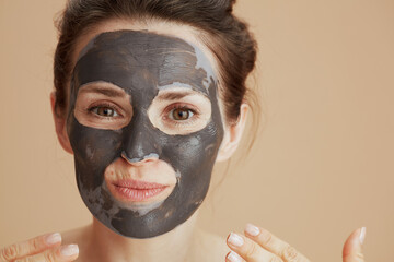 woman with cosmetic mask