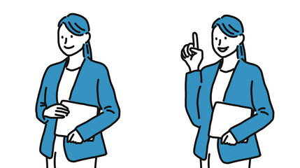 ご案内する女性スタッフのセット