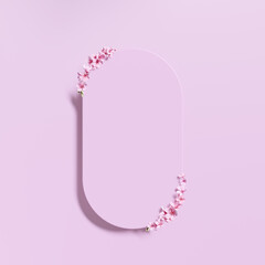 Beautiful spring, cherry blossom background with pink background © LHG