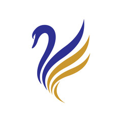 Swan logo images illustration