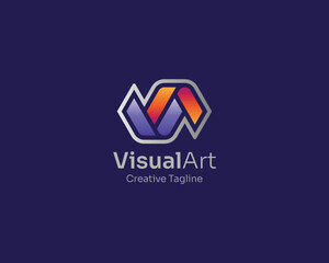 Abstract creative colorful logo gradient