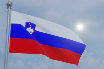 National Flag in the Wind  -Slovenia