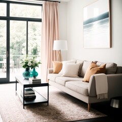 modern living room with sofa