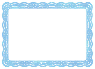 アンティークなレース風フレーム。水彩風、ベクター素材