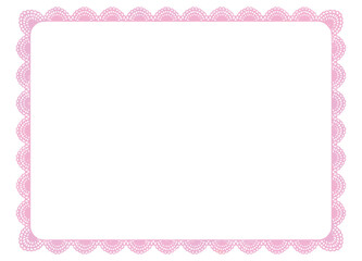 アンティークなレース風フレーム。水彩風、ベクター素材