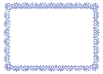 アンティークなレース風フレーム。水彩風、ベクター素材