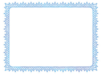 アンティークなレース風フレーム。水彩風、ベクター素材