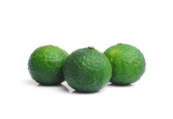 Lime closeup isolated on white background.