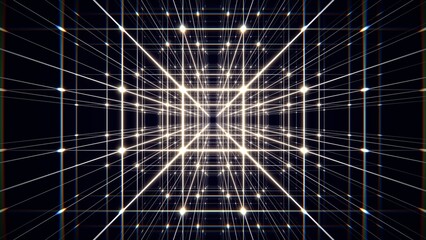 ビジネス VJ トンネル ワイヤーフレーム 格子 白 [別Verあり]