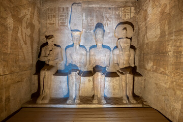 Interior of Abu Simbel Temple in Egypt