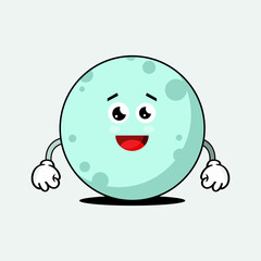 Adorable Cute Moon Character Vector Illustration