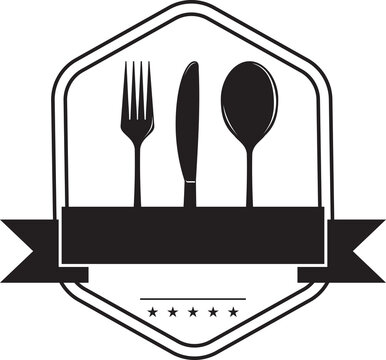 Restaurant cafe logo design vector illustration