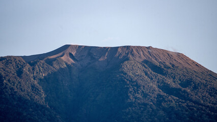 volcano eruption on the island