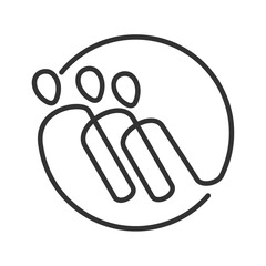 Teamwork concept logo template Icon Illustration Brand Identity. Isolated and flat illustration. Vector graphic