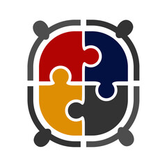 Teamwork concept logo template Icon Illustration Brand Identity. Isolated and flat illustration. Vector graphic