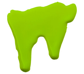 Green, lime green, flowing, isolated on transparent background. Close-up.