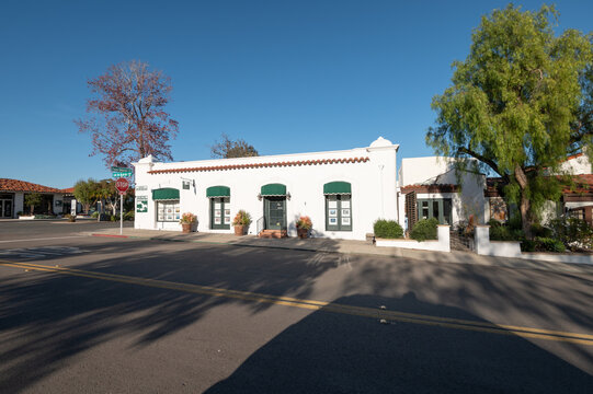 Rancho Santa Fe, California. One of many real estate offices in town for luxury homes. 
