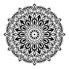 Fototapeta na wymiar Decorative ornament mandala for Henna, Mehndi, tattoo, decoration vector design