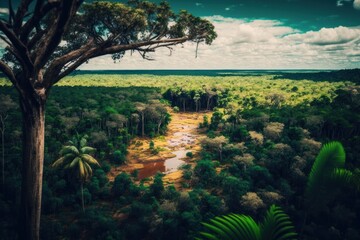 forest, deforested, amazon, rainforest, environmental, concern, nature, brazil, desmatamento da floresta amazonica GENERATIVE AI
