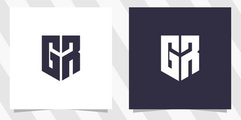 letter gr rg logo design