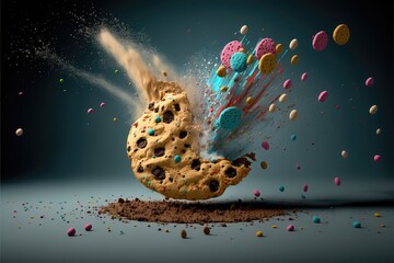 Cookie explosion. Mini cookie multi color