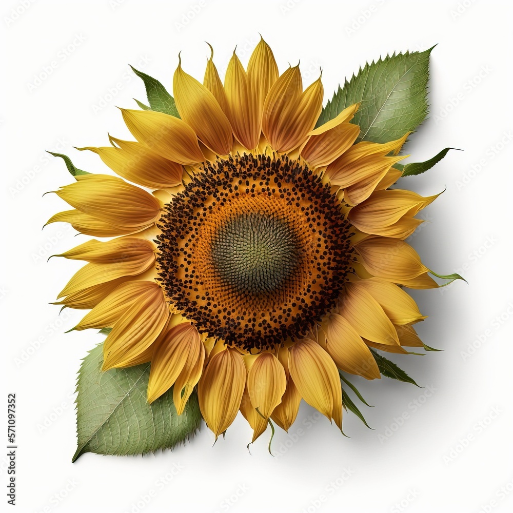 Poster sunflower with generative ai