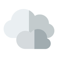 Clouds in Flat icon. Cloudy Weather Symbol