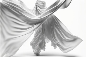 white silk fabric with Generative AI