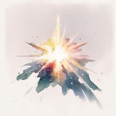 light watercolor, star explosion with Generative AI