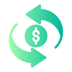 money transfer gradient icon