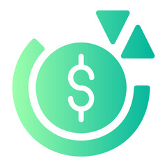return on investment gradient icon