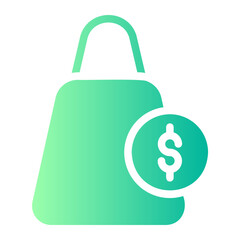 shopping bag gradient icon