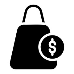 shopping bag glyph icon