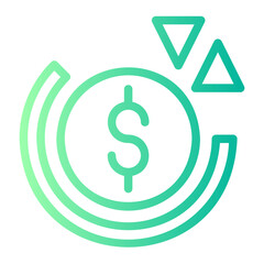 return on investment gradient icon