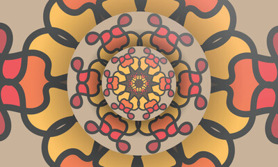 Colorful Mandala with pattern Vintage decorative elements. Oriental pattern, vector illustration. Arabic, islam, Indian, moroccan,spain, turkish, pakistan, chinese, ottoman motifs. Coloring book page