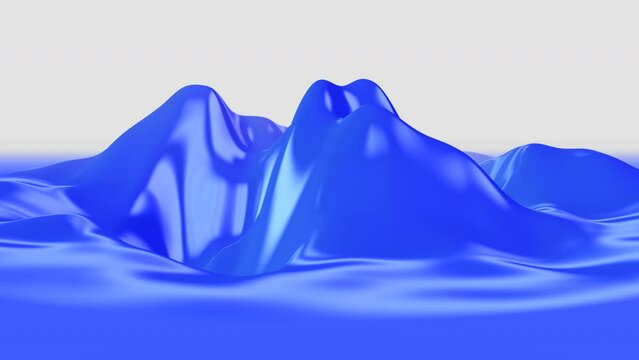 Liquid and elegance blue waves on white gradient, motion abstract corporate, cosmos and futuristic style background