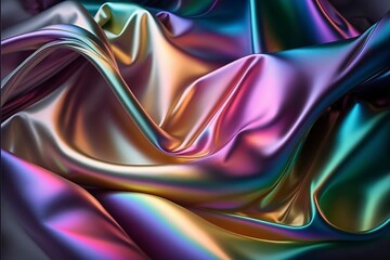 Fototapeta premium flying silk fabric with creative AI