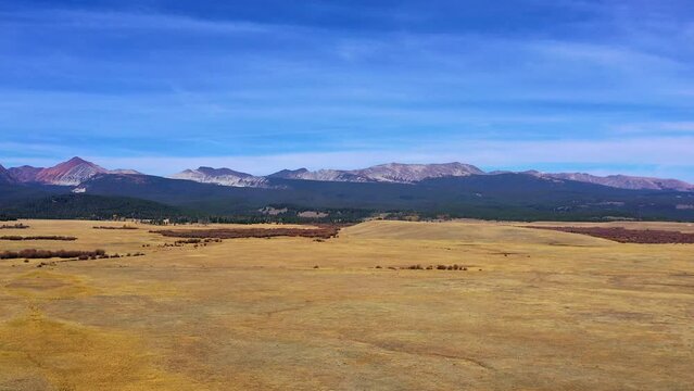 Flying over a fall prairie in Anaconda, Montana.