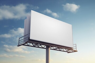 Commercial Billboard. Banner billboard mockup for advertising in city useful for design. Mock up Generative AI