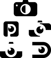 pics camera logo design vector