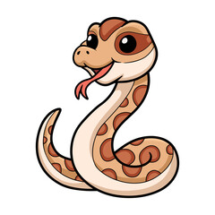 Cute daboia russelii snake cartoon