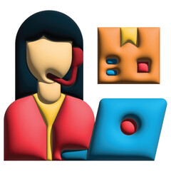 3D illustration support on white background 